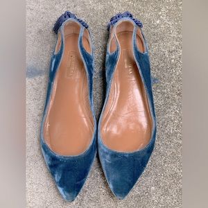 Aquazzura Velvet Flats